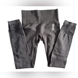 Gymshark Gray seamless Leggings with Textured Detail